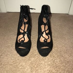 Black Suede Wedges